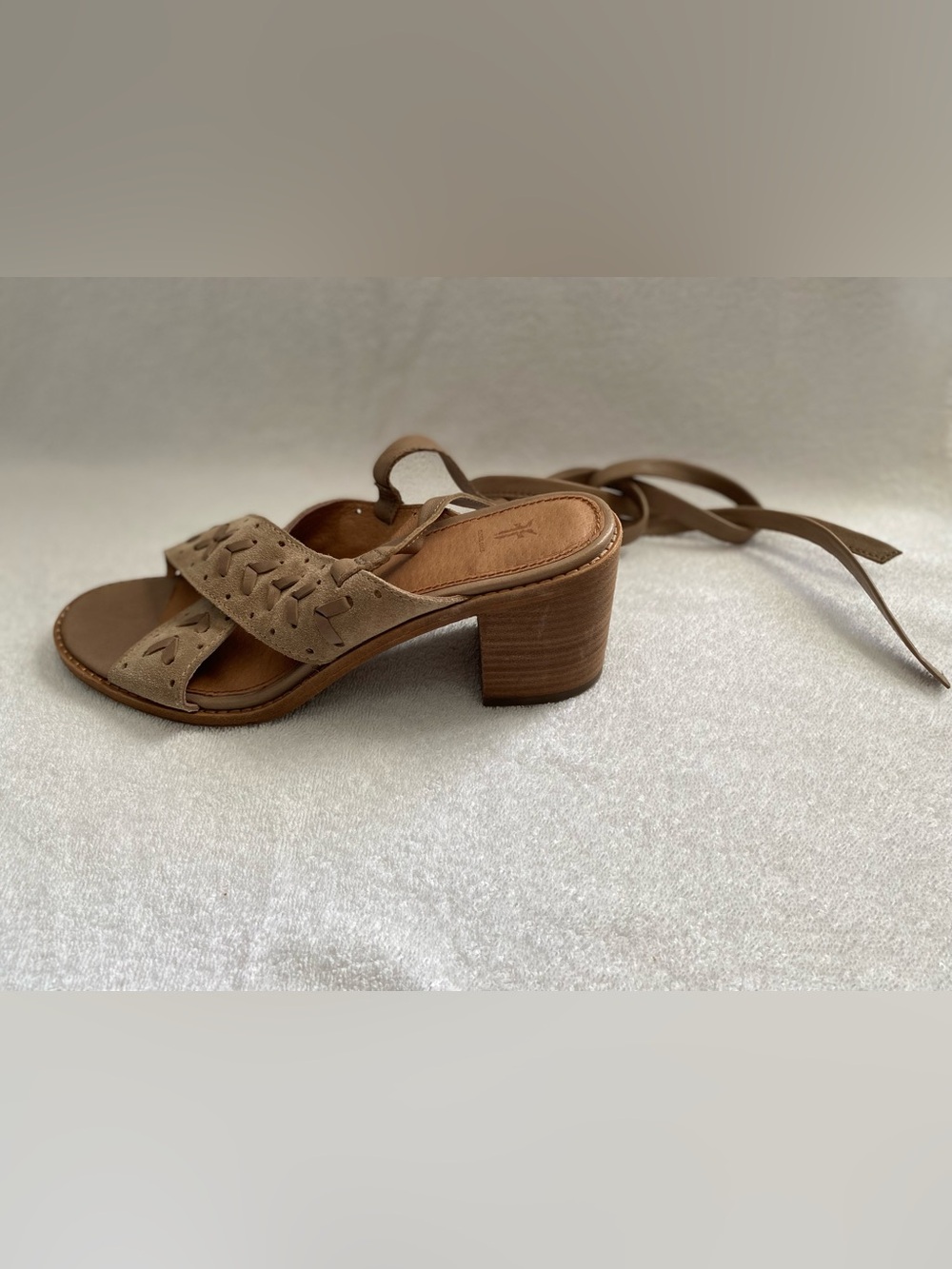 Frye Bianca Woven Perf Ankle Strap Sandals - Picture 2 of 4